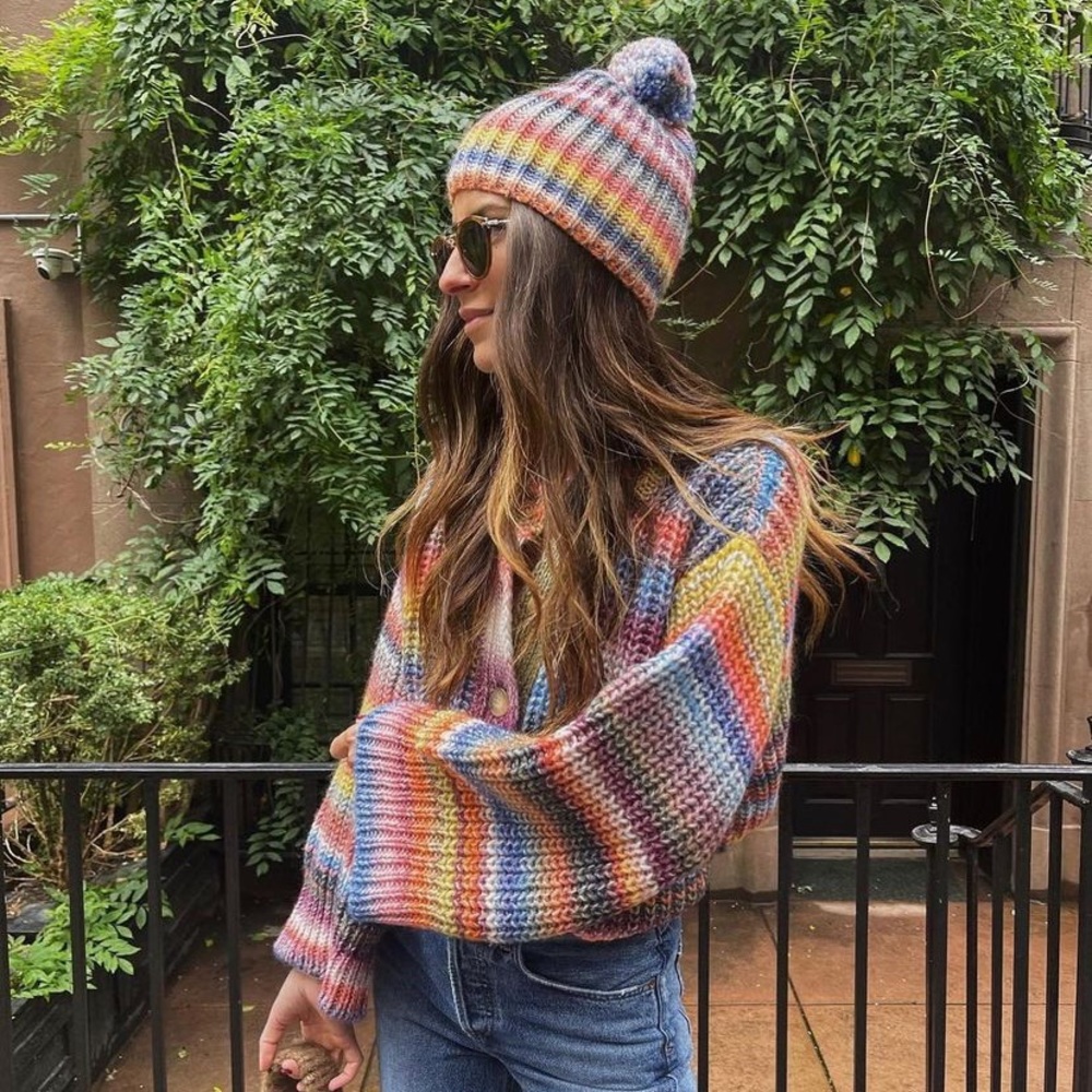 NWT Something Navy Sweater & Hat Matching Set